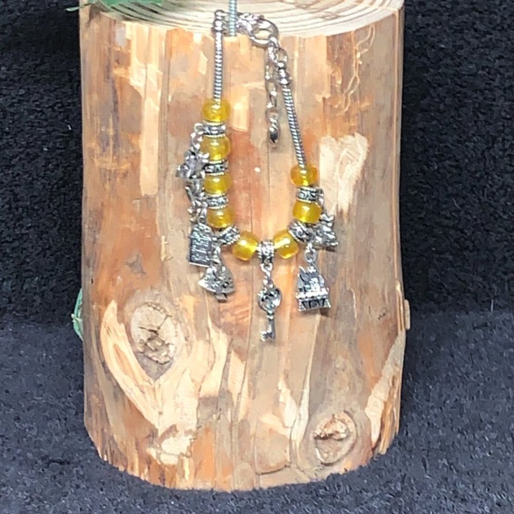 Fairy Tale Charm Bracelet Snake Chain 7 Charms